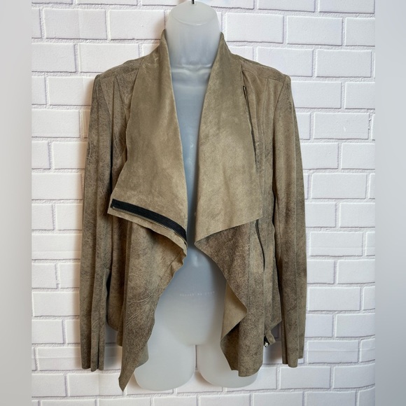 ZARA WOMAN Stylish Tan front zipper Jacket/size M - Picture 1 of 9